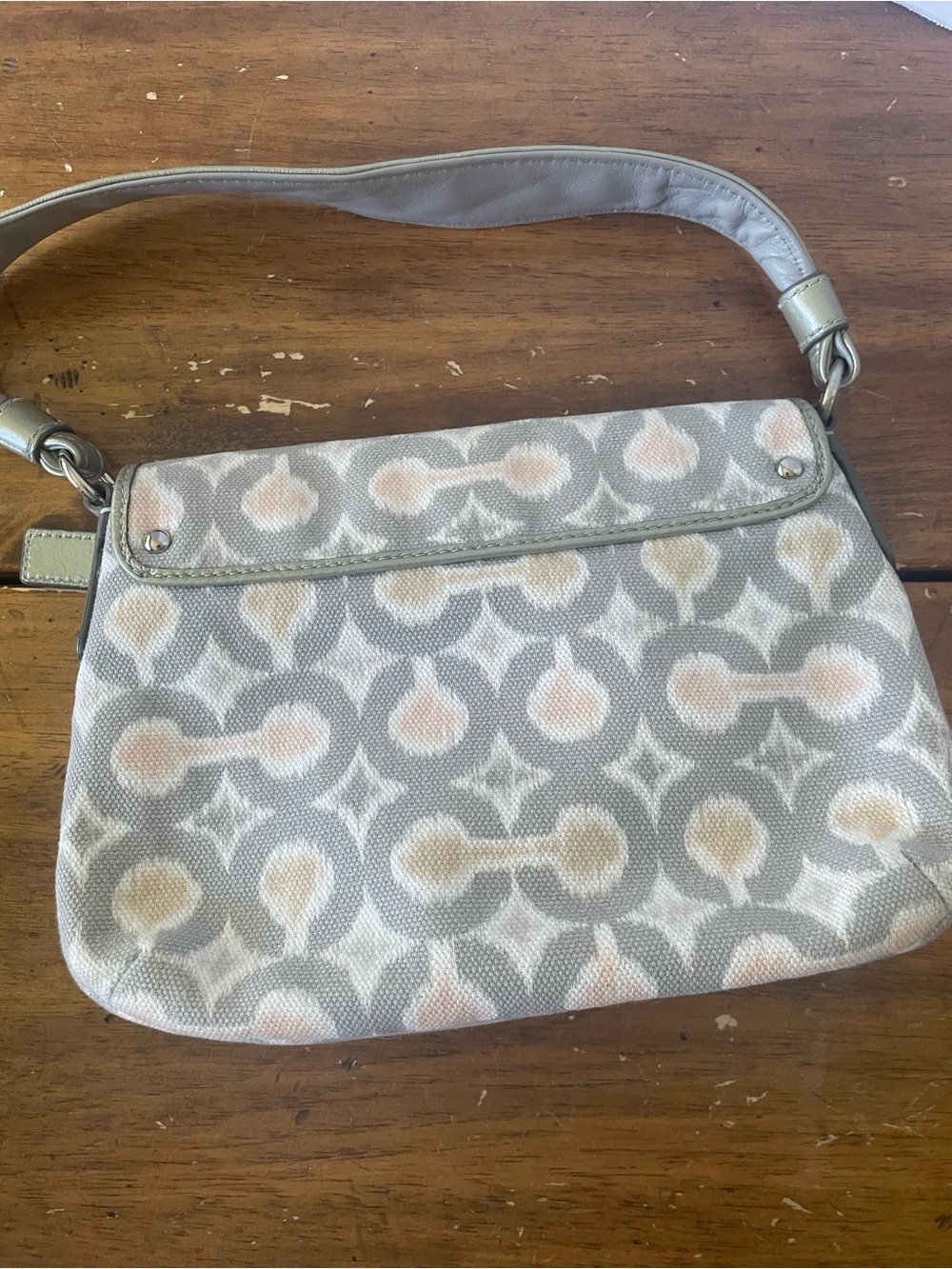 COACH KRISTIN OP ART SIGNATURE SHOULDER HANDBAG BAG PURSE HOBO 45376 - Picture 9 of 12